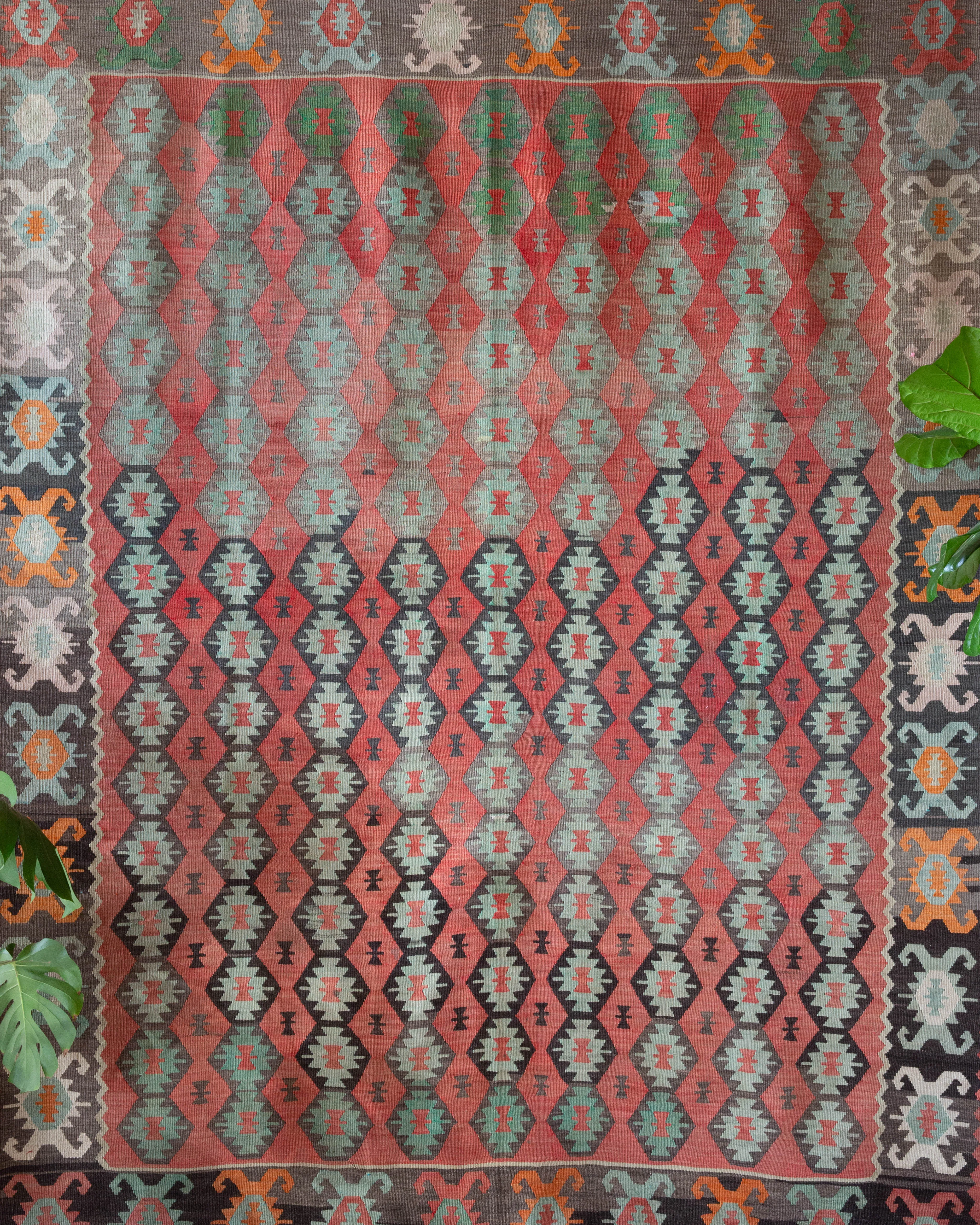 Vintage Edirne Kilim Rug 7'x9'2"