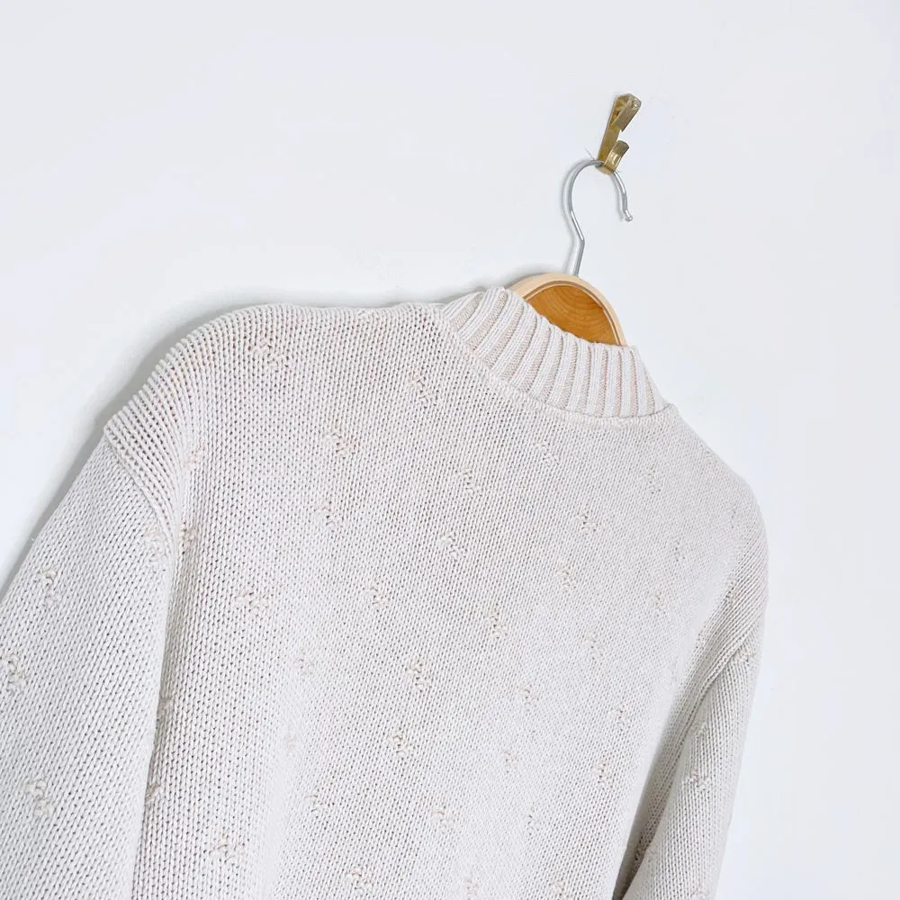 vintage parkhurst minimal horse knit cotton sweater