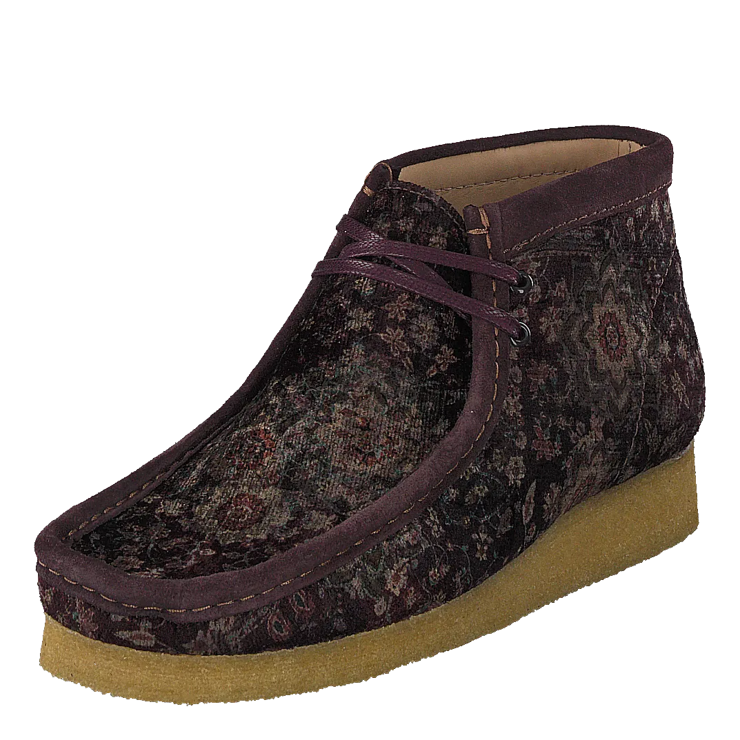 Wallabee Boot Burgundy Velvet