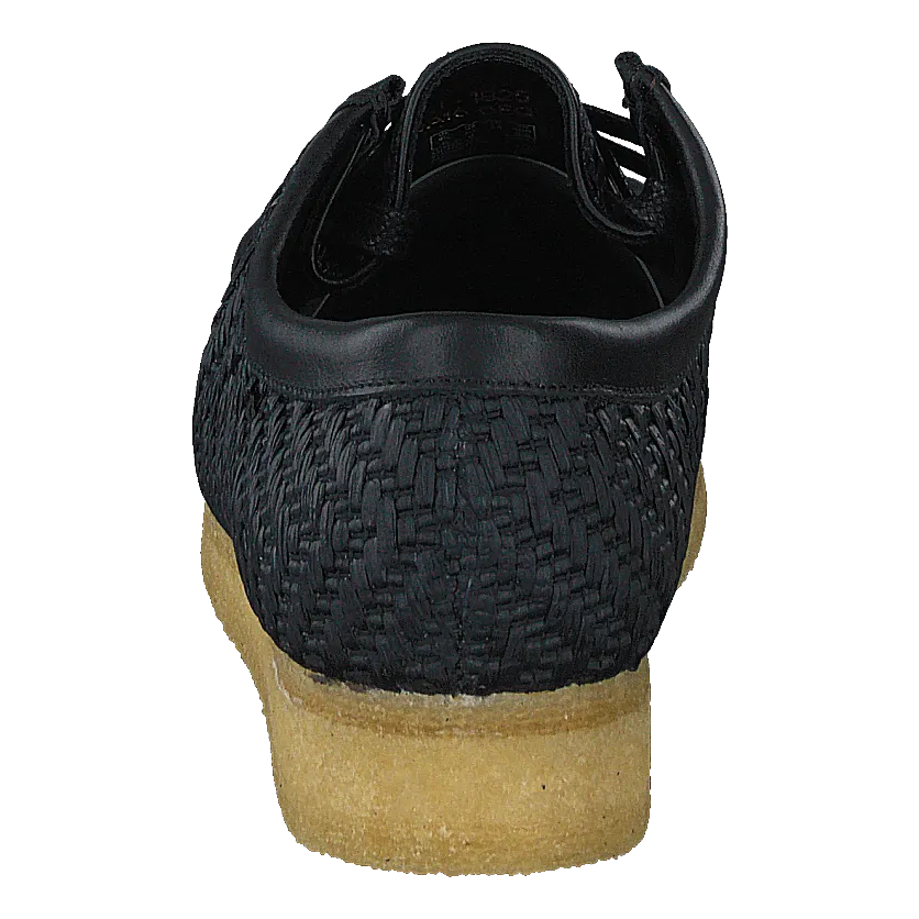 Wallabee G Black Raffia