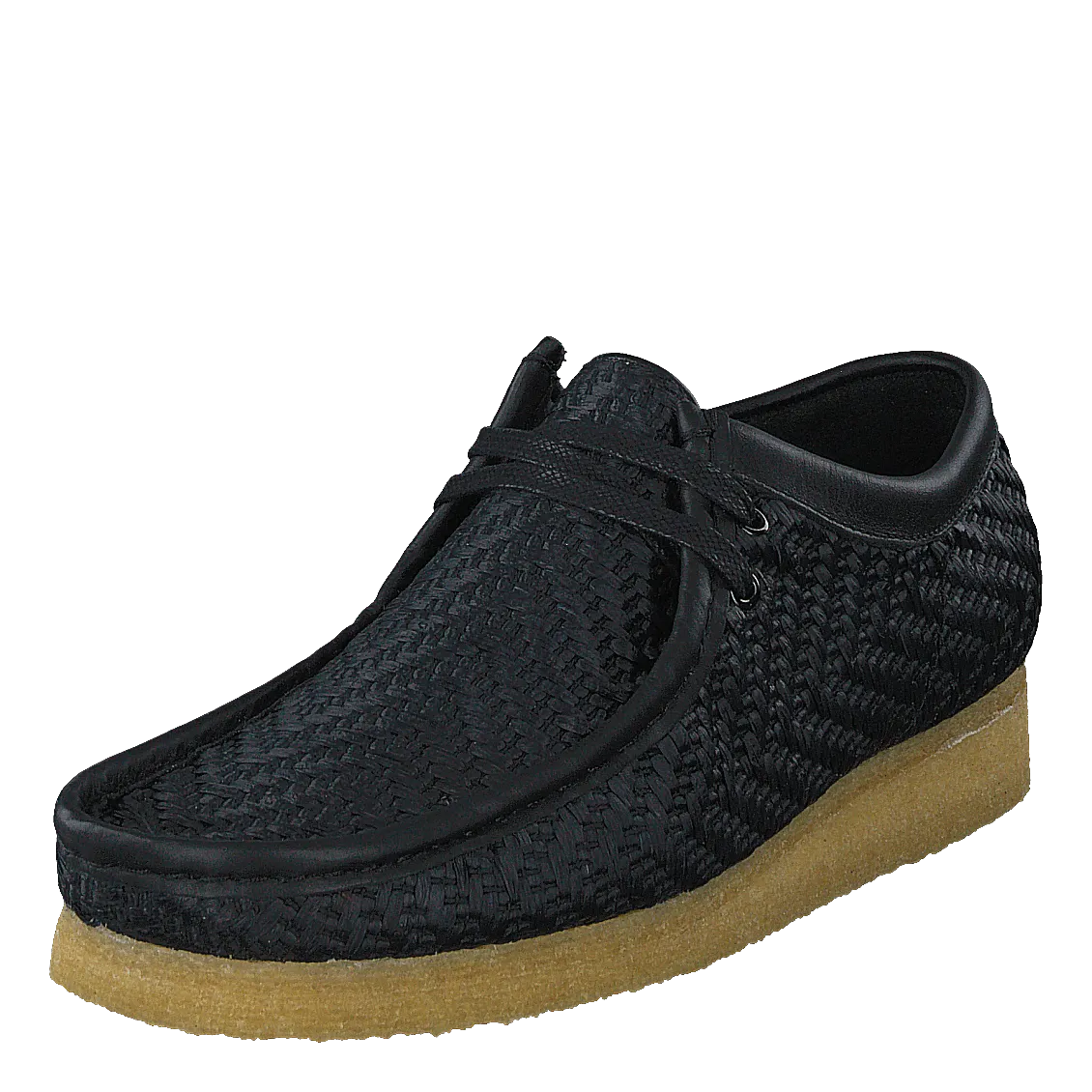 Wallabee G Black Raffia