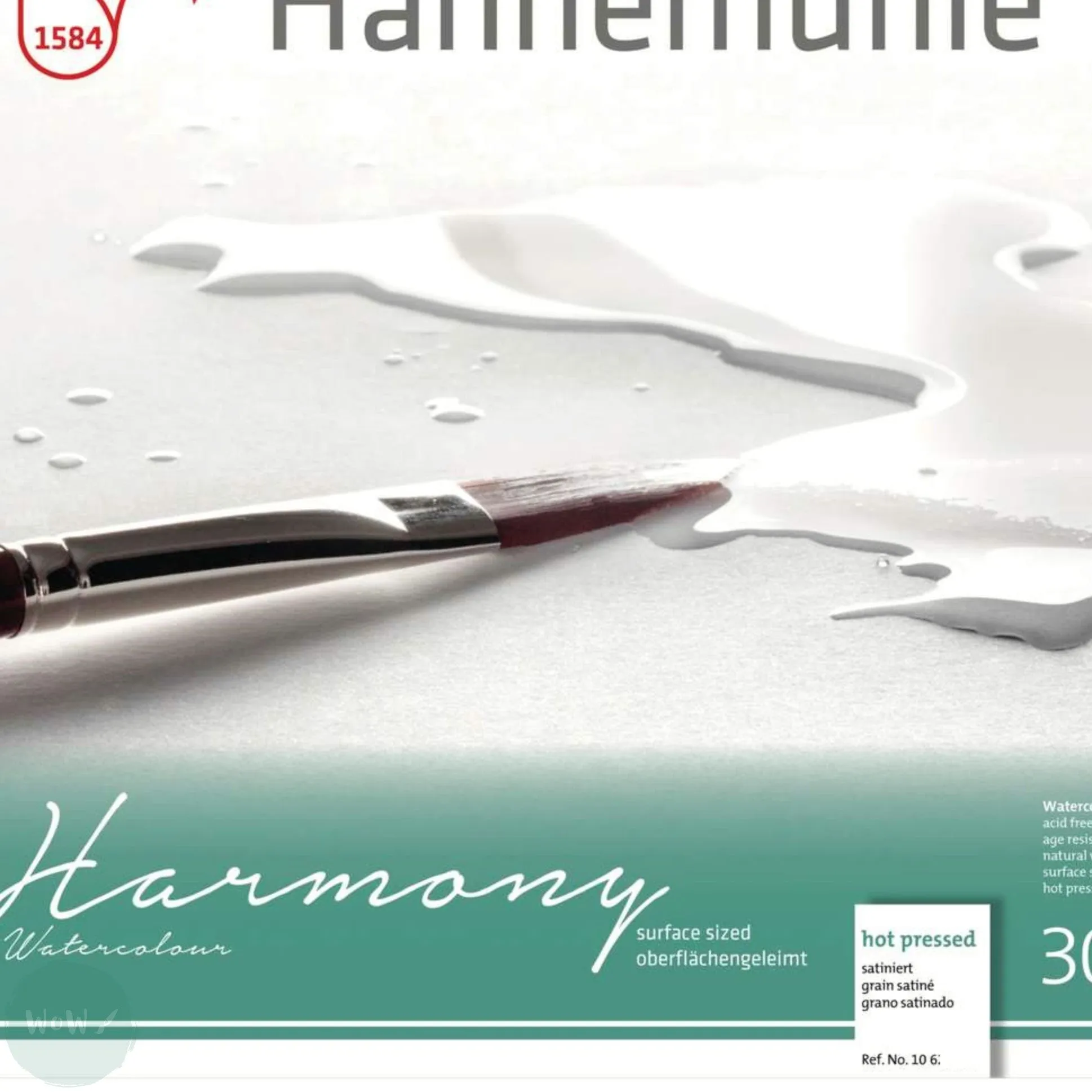 Watercolour Paper - BLOCK -  Hahnemuhle - HARMONY - 300gsm / 140lb - Hot Pressed - 12 x 16"