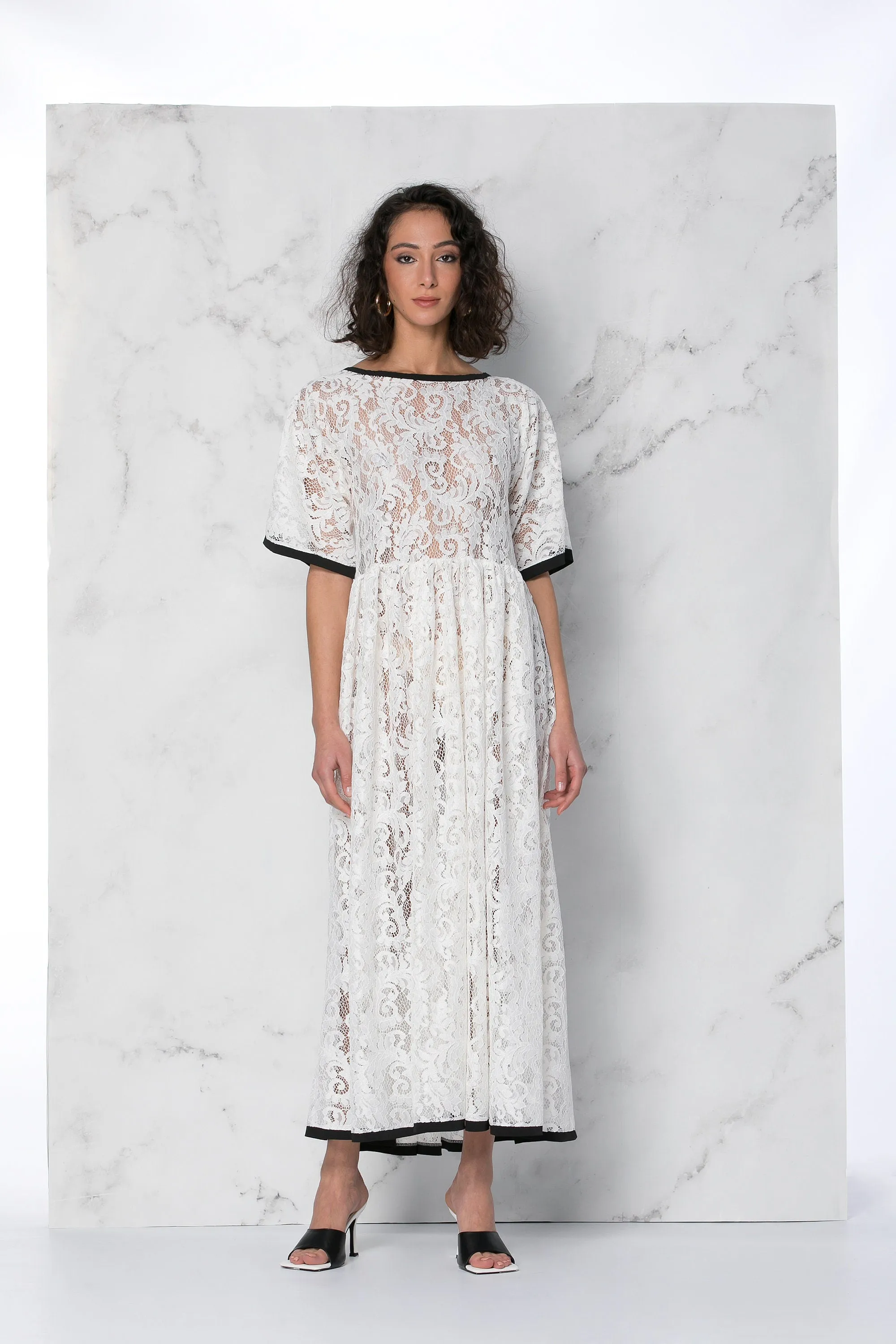White Lace Dress, White Maxi Dress, Lace Wedding Dress, Lace Maxi Dress, Lace Maternity Dress, See Through Dress, Avant Garde Clothing,Dress