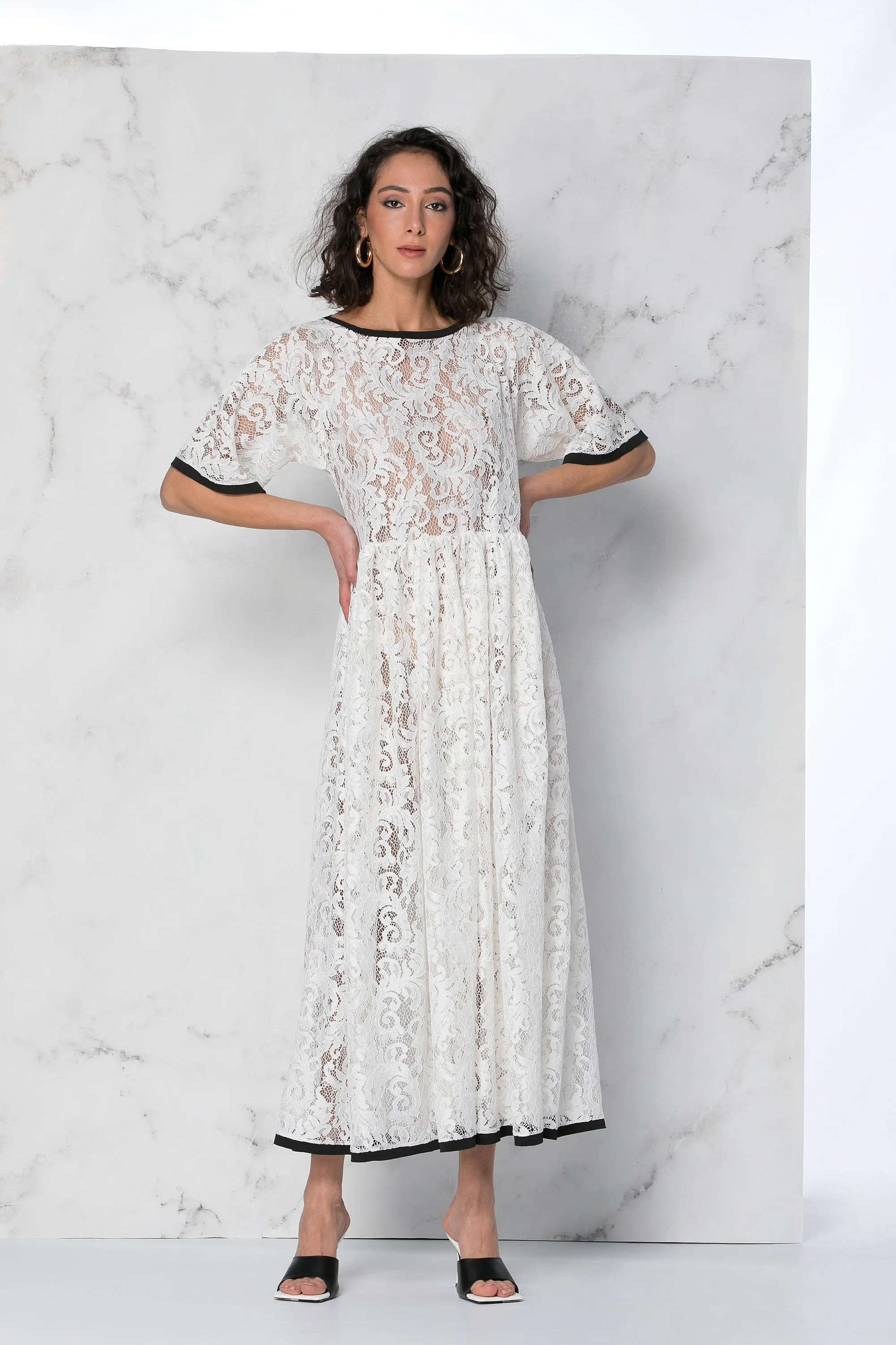 White Lace Dress, White Maxi Dress, Lace Wedding Dress, Lace Maxi Dress, Lace Maternity Dress, See Through Dress, Avant Garde Clothing,Dress