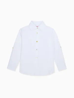 White Nico Long Sleeve Boy Shirt