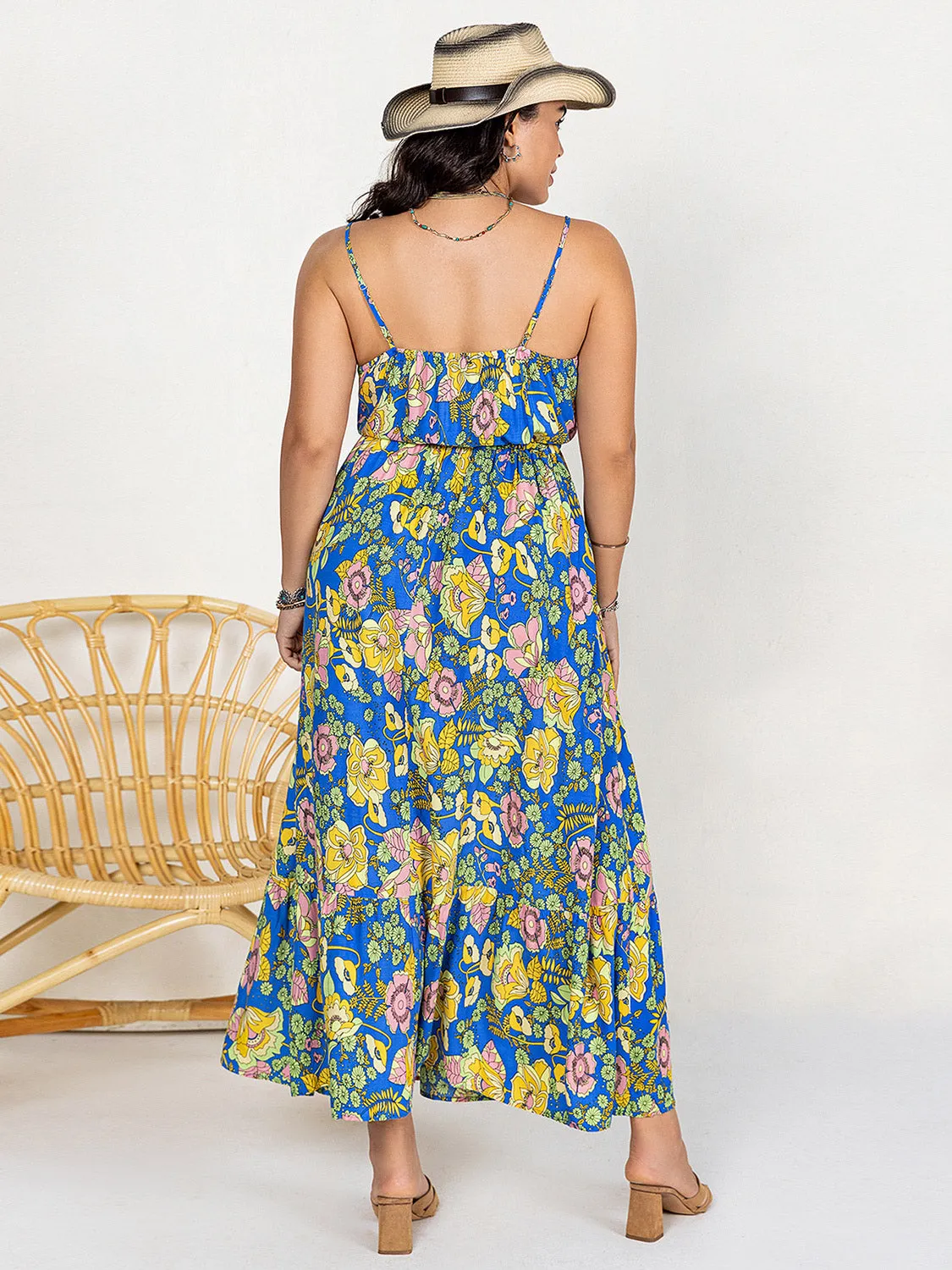Wildflower Waltz Ruffle Maxi Dress – Plus Size