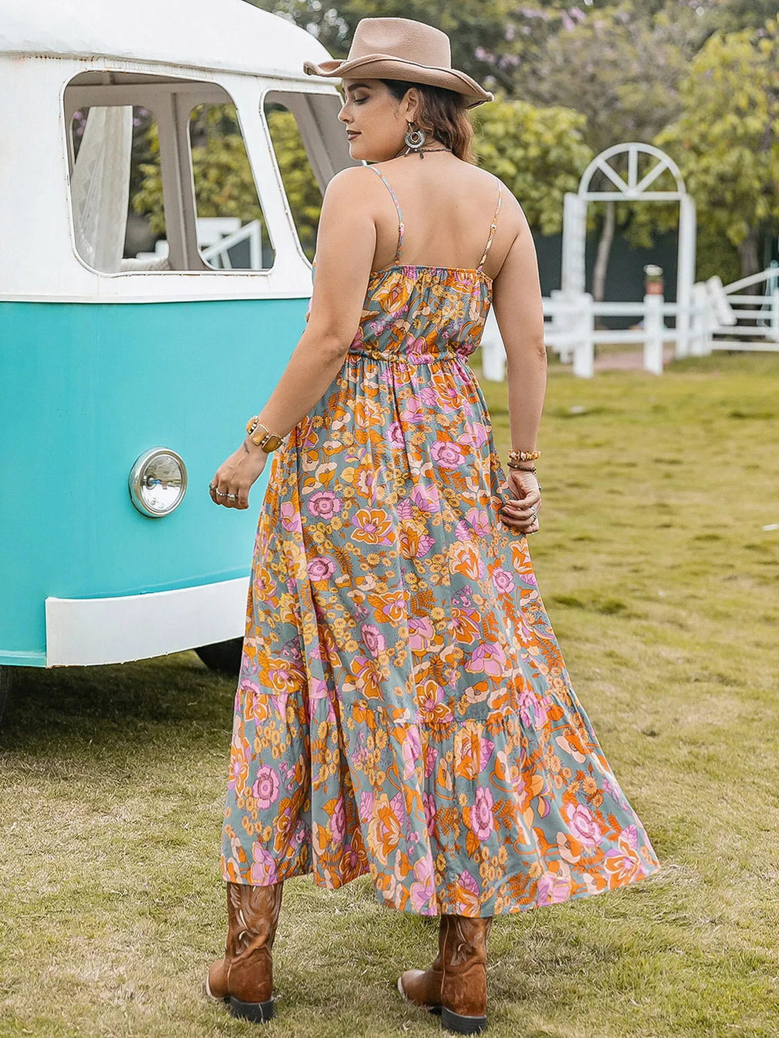 Wildflower Waltz Ruffle Maxi Dress – Plus Size