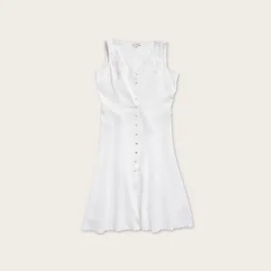 Women's Eyelet Linen Midi Dress