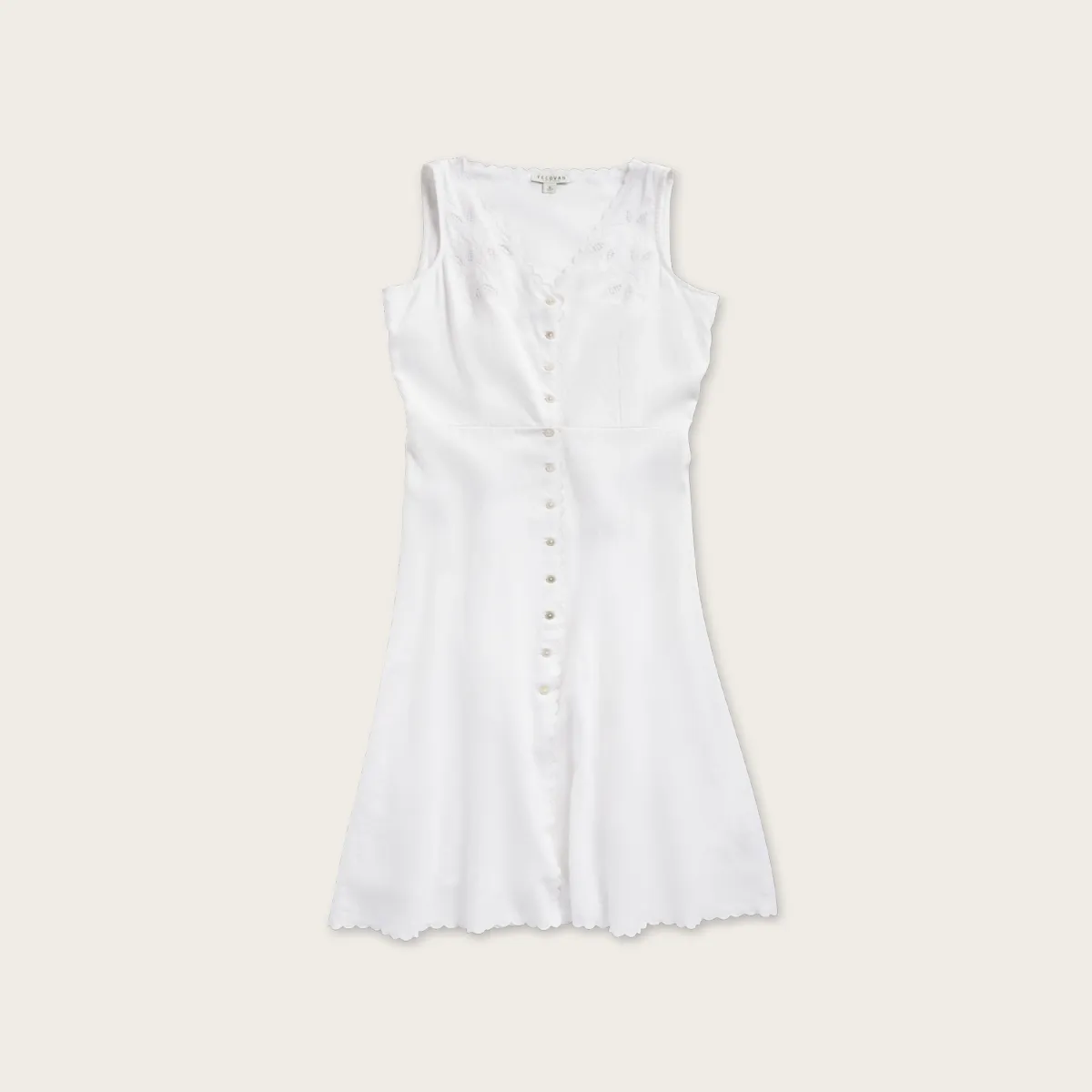 Women's Eyelet Linen Midi Dress