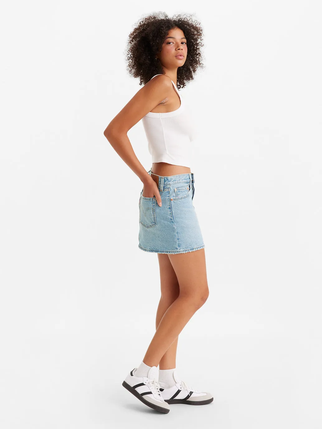 Women's High Rise Blue Regular Fit Skirt