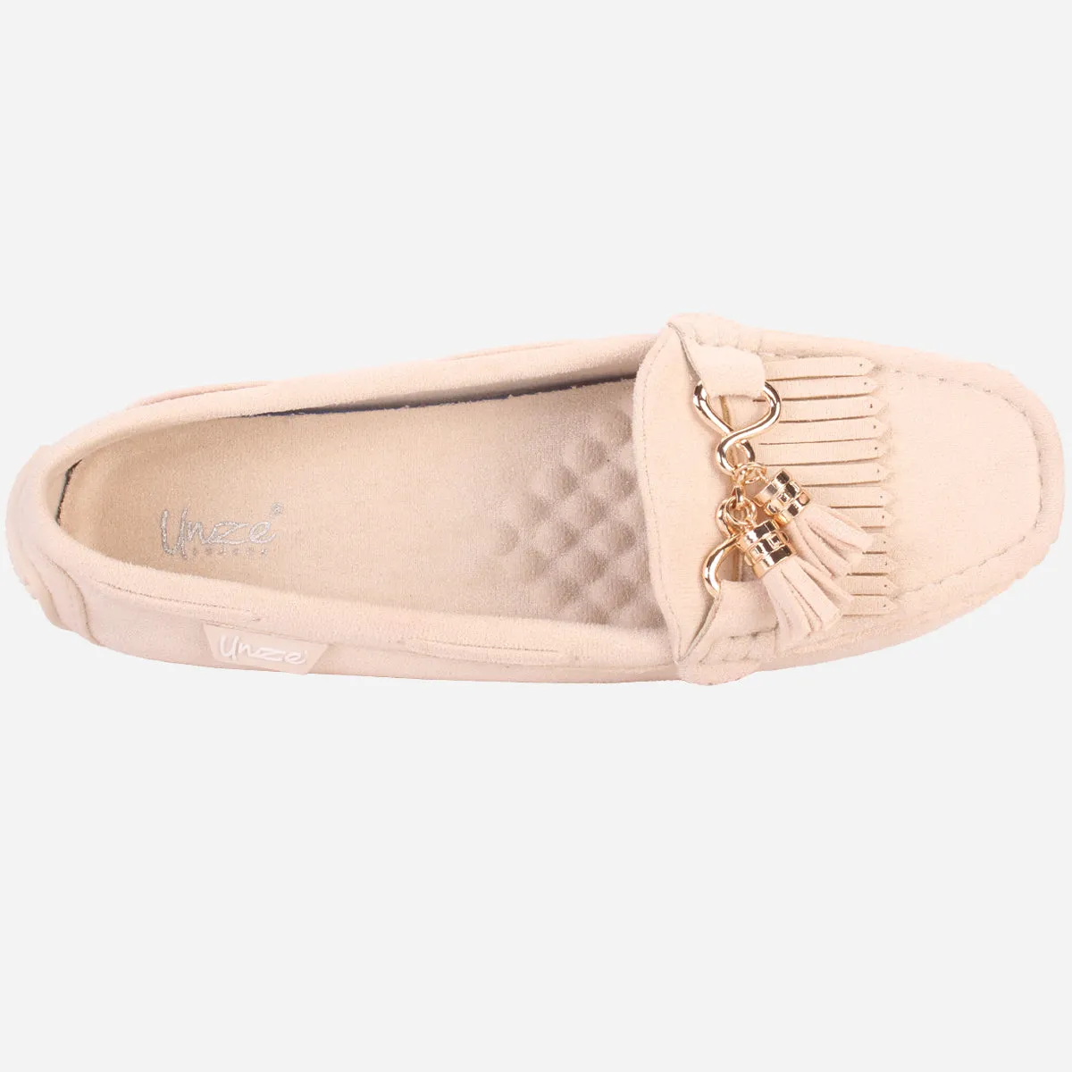 Womens "ISSA" Flat Comfy Slide In Moccasins