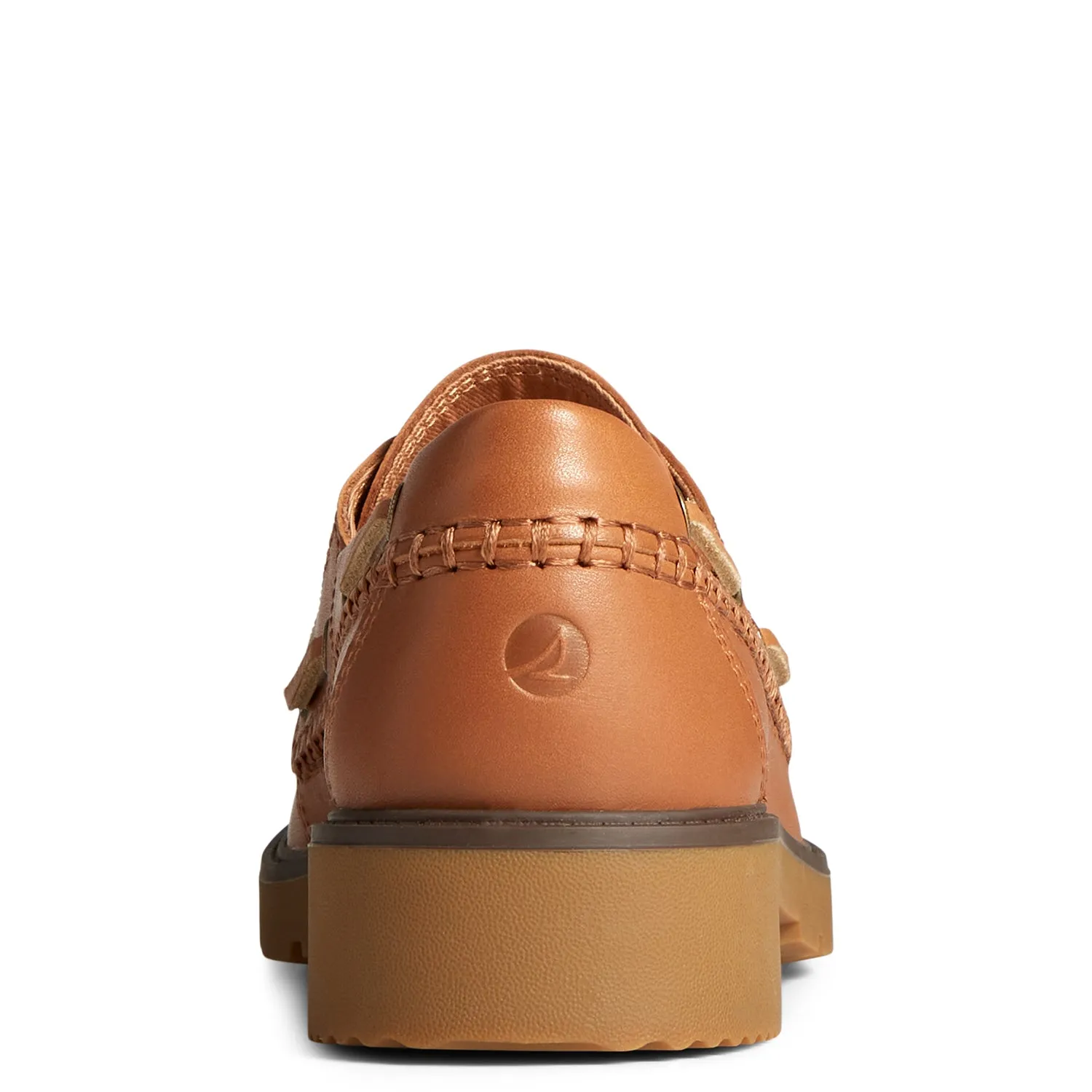 Women's Wells Boat Shoes Topsider - Tan (STS89454)