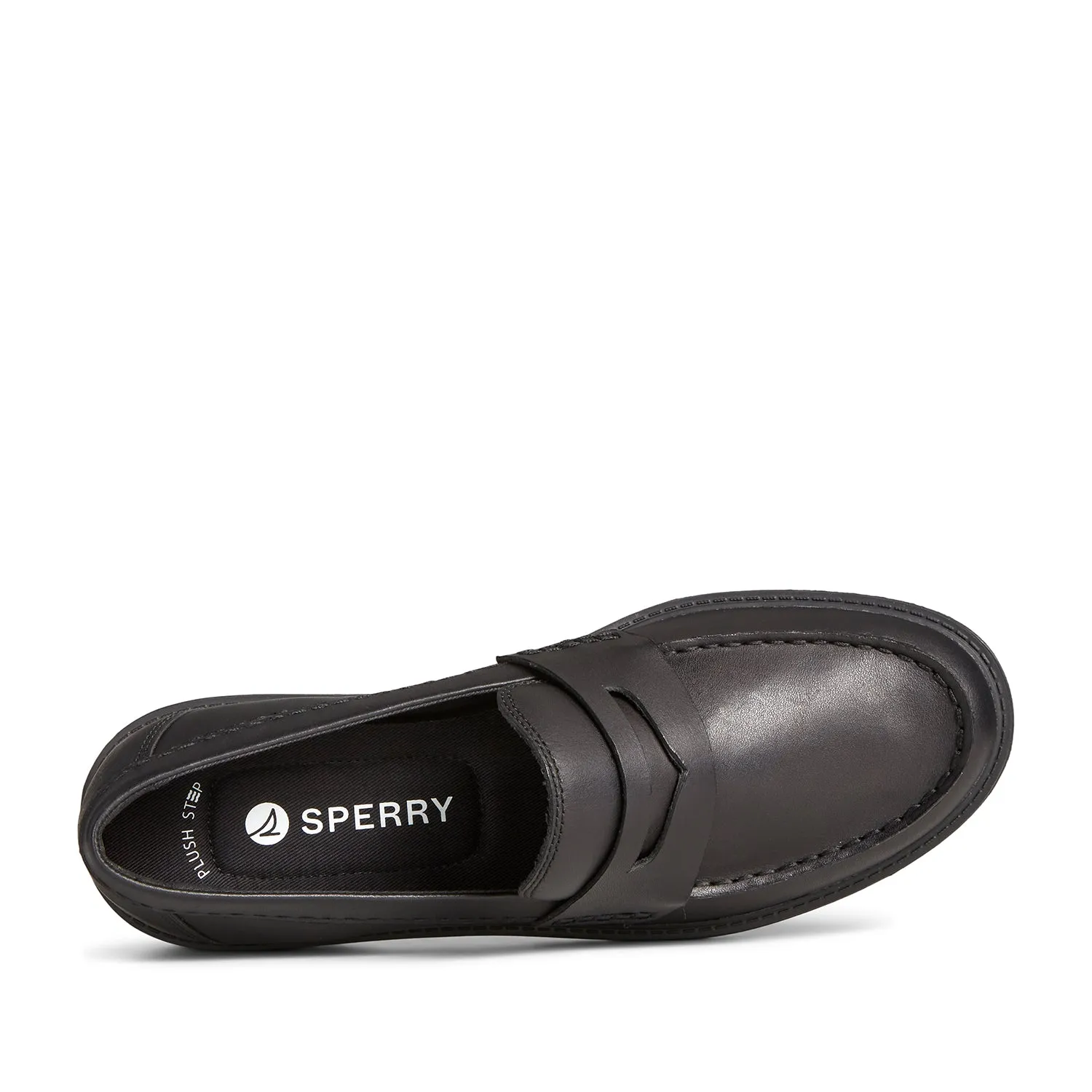 Women's Wells Penny Boat Shoes Topsider - Black (STS896050)
