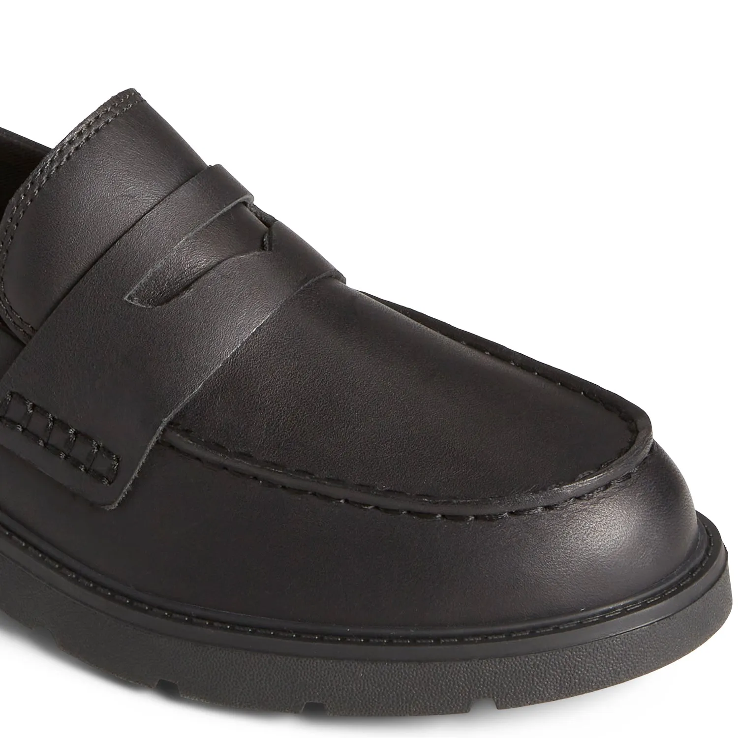 Women's Wells Penny Boat Shoes Topsider - Black (STS896050)