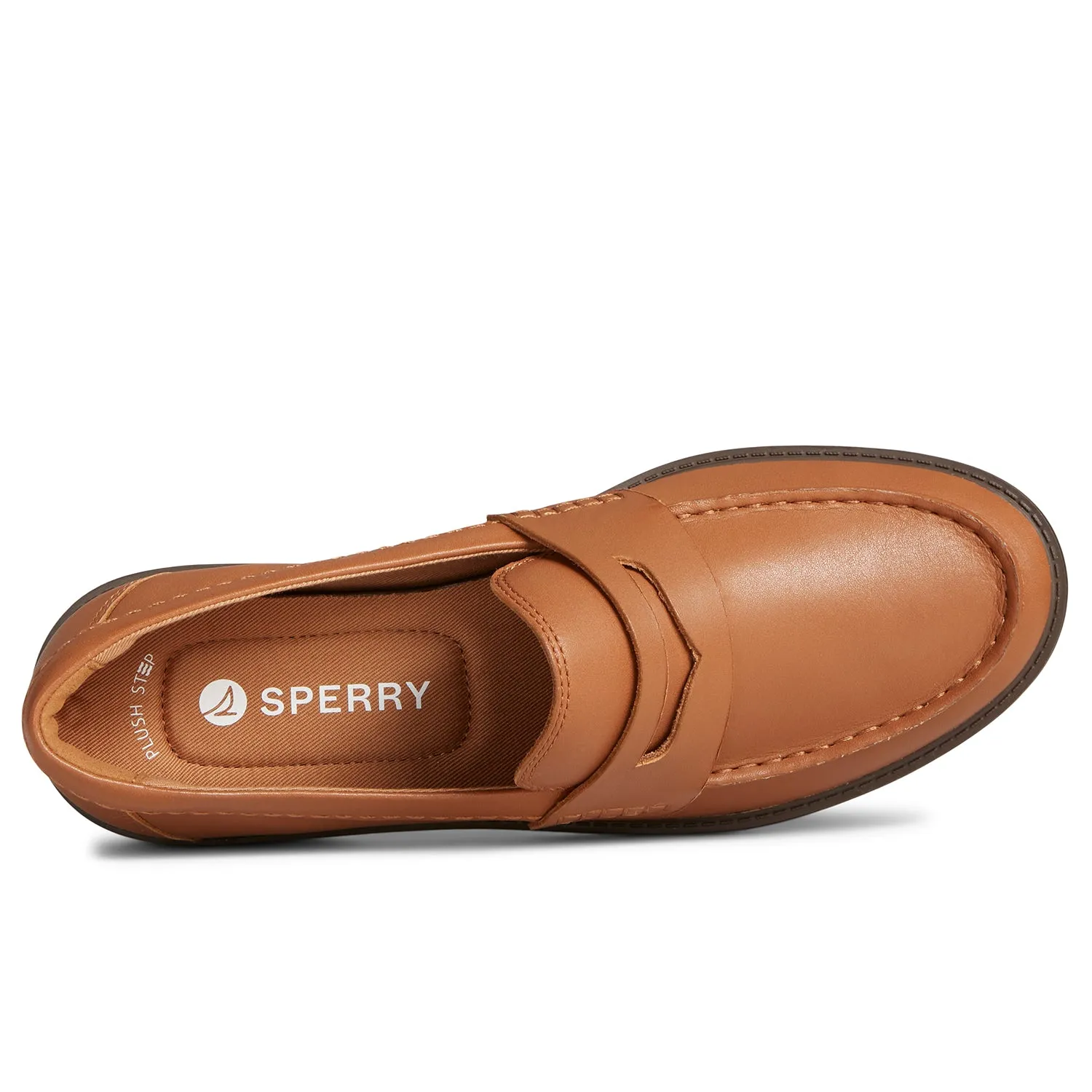 Women's Wells Penny Boat Shoes Topsider - Tan (STS894560)