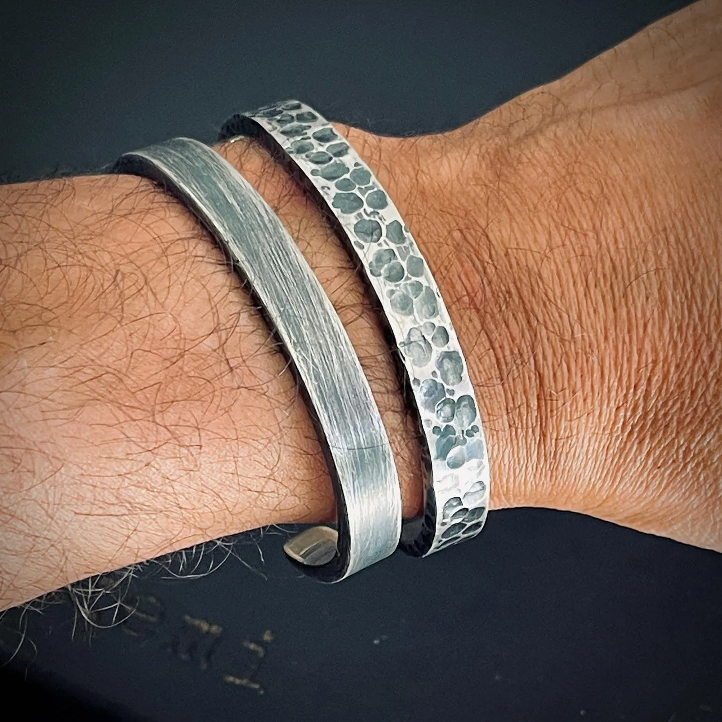 XL Solid 925 Sterling Silver Cuffs