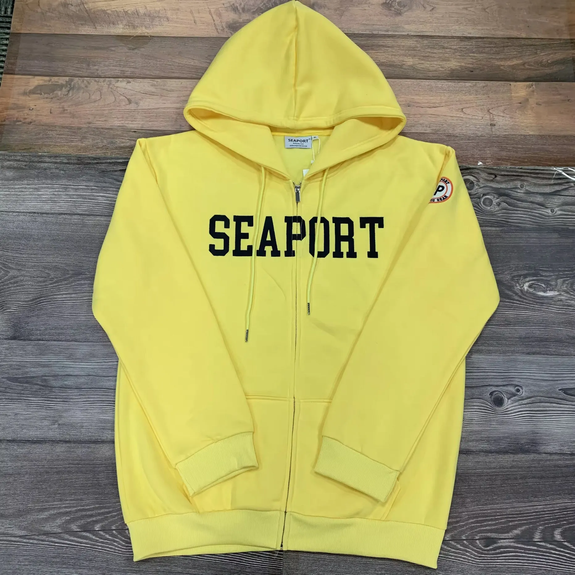 Yellow Lightweight Full-zip Hoodie