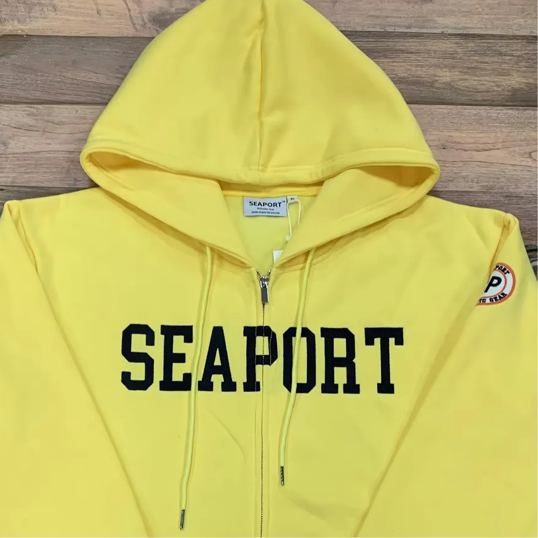 Yellow Lightweight Full-zip Hoodie